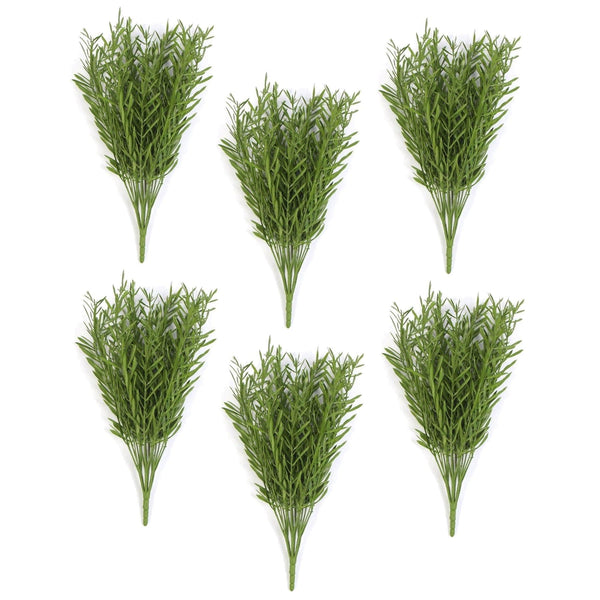 Pack of 6 x 40cm Fire Resistant Artificial Foliage Grass Stem - Premium Quality