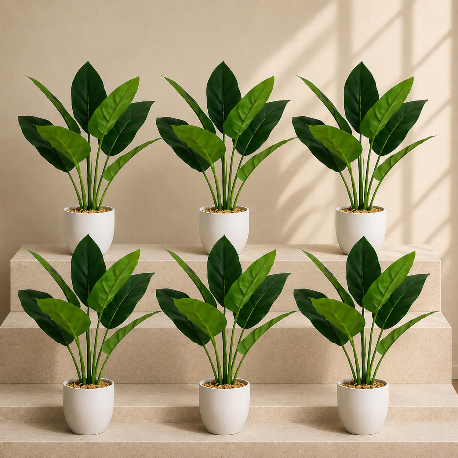 Pack of 6 x 45cm Artificial Aureum Plant