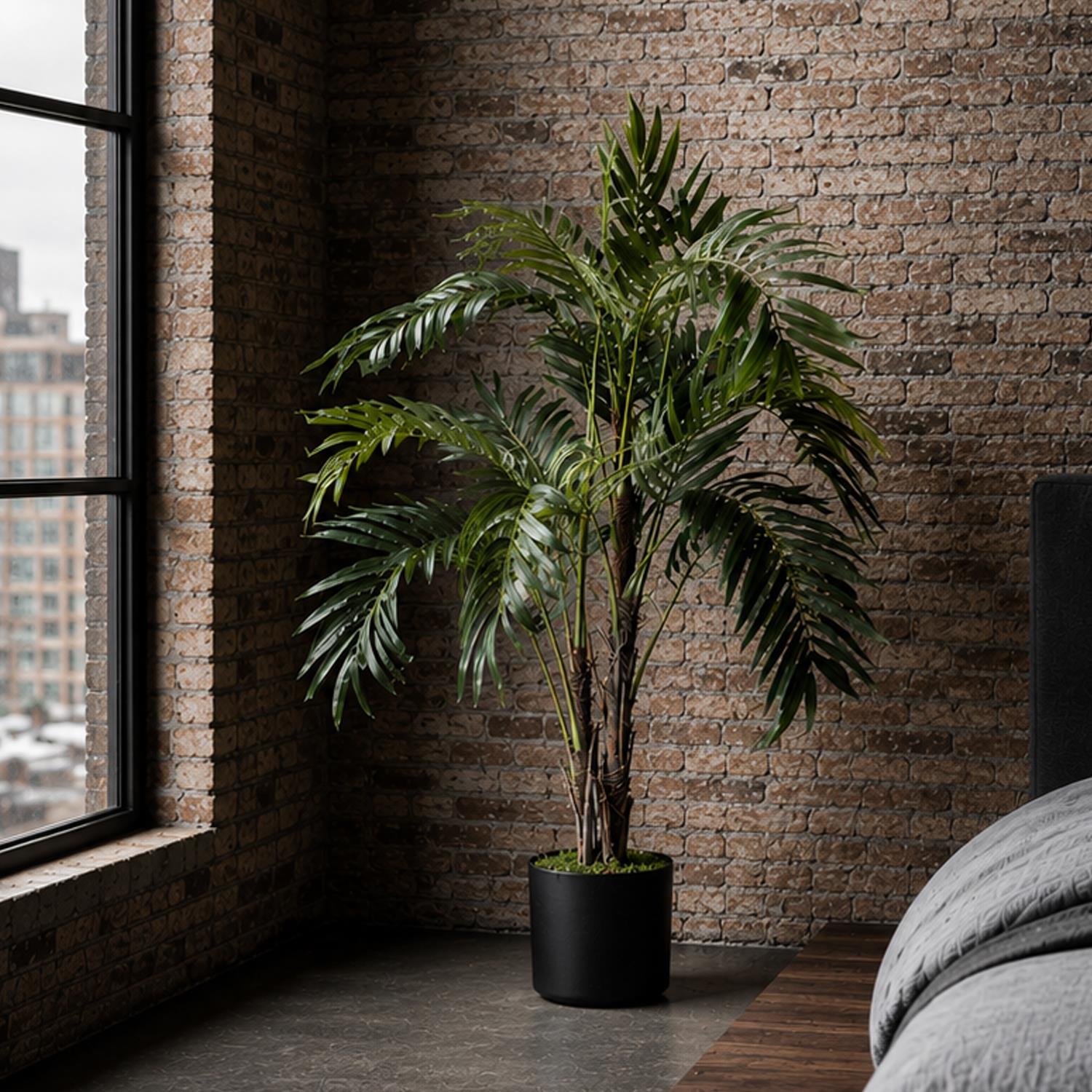 Artificial Areca Palm Tree 120cm Green Plants 4ft