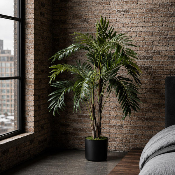 Artificial Areca Palm Tree 120cm Green Plants 4ft