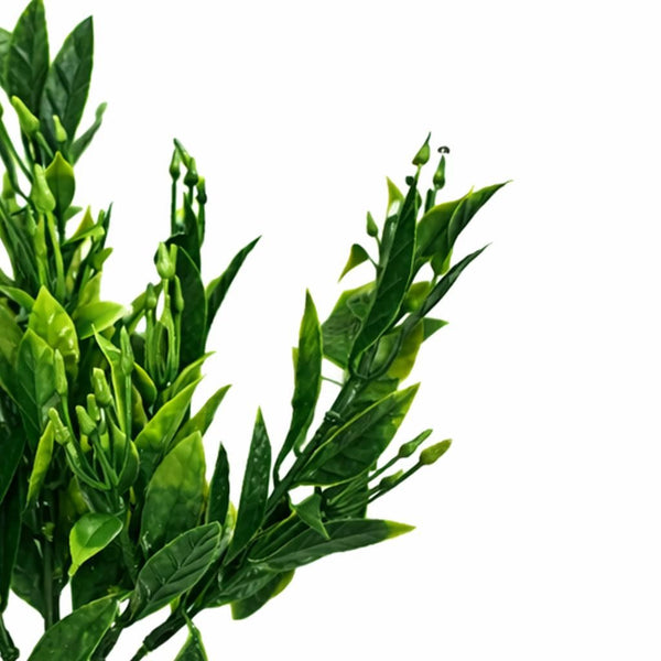 Pack of 6 x 32cm Artificial Green Foliage Spray Stem – Faux Leafy Decorative Greenery