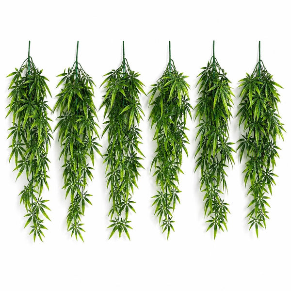 Pack of 6 x 80cm Artificial Trailing Fern Botanik Plant Hanging Faux Greenery Vine - Premium Quality