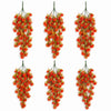 Pack of 6 x 75cm Artificial Red Thistle Trailing Hanging Plant Faux Floral