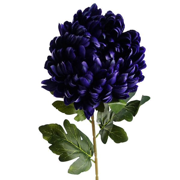 Pack of 6 x 75cm Extra Large Reflex Chrysanthemum - Purple - Premium Quality