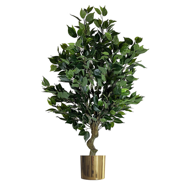 100cm Artificial Ficus Tree Ficus Gold Planter
