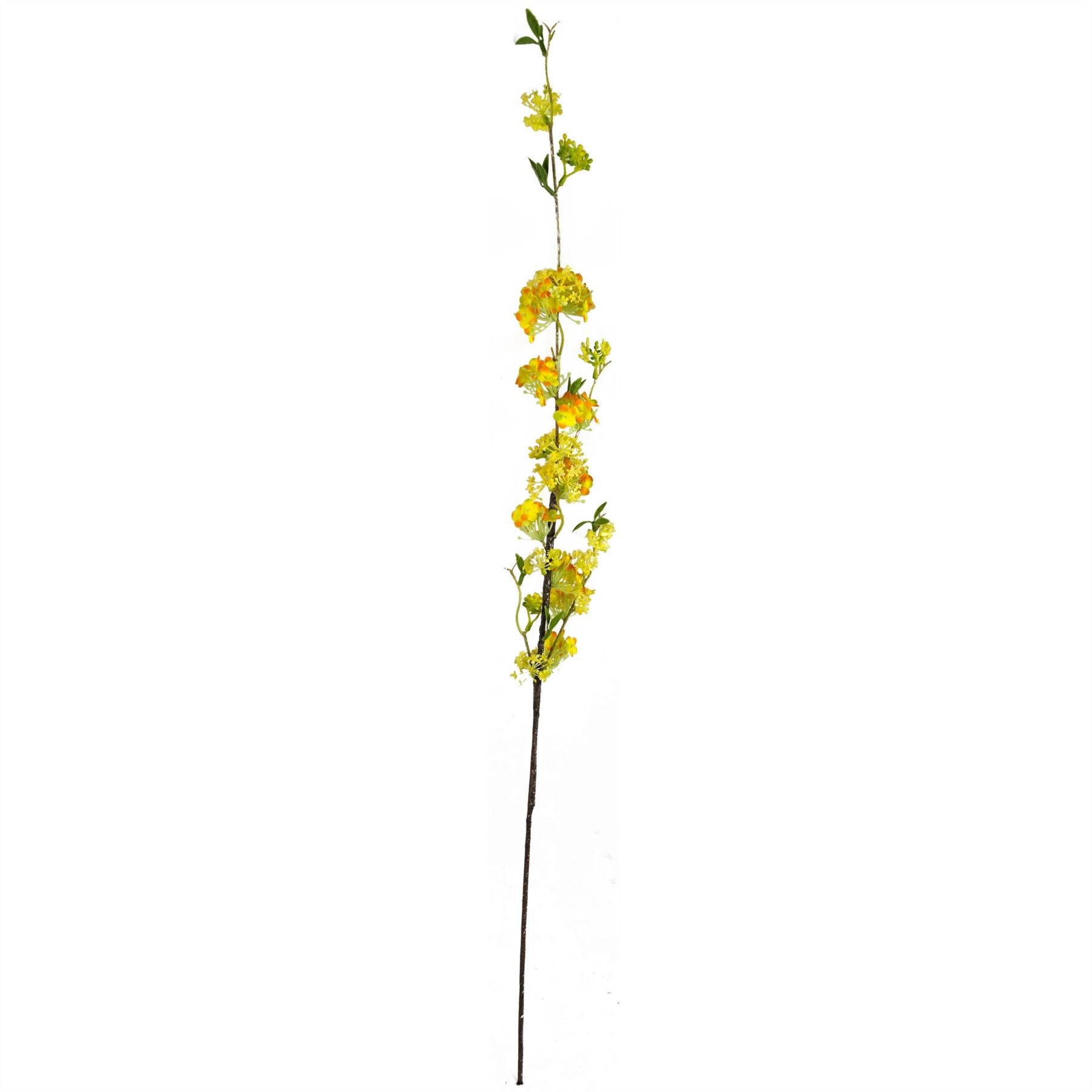 Pack of 6 x 100cm Yellow Blossom Spray Stem