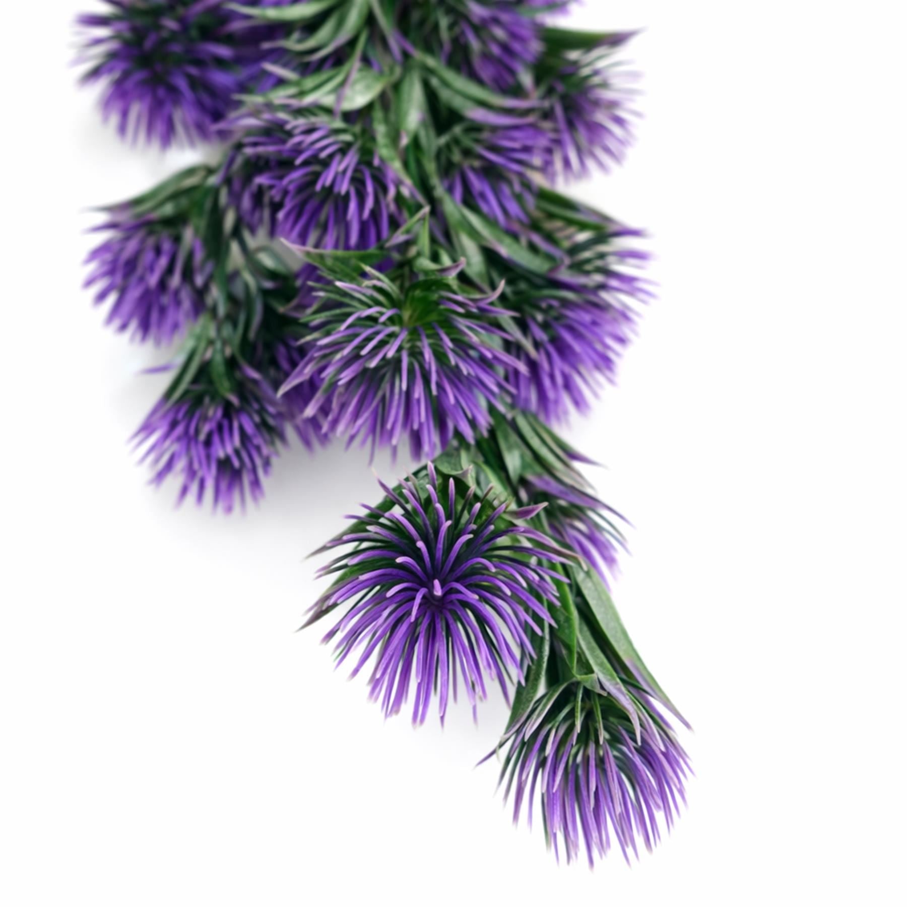 75cm Artificial Purple Thistle Trailing Hanging Plant Faux Floral - Premium Quality