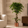 Large Artificial Japanese Fruticosa Ficus Tree Copper 120cm 4ft Realistic Botanik