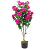 Artificial Flower Plant Tree 100cm Dark Pink Plants