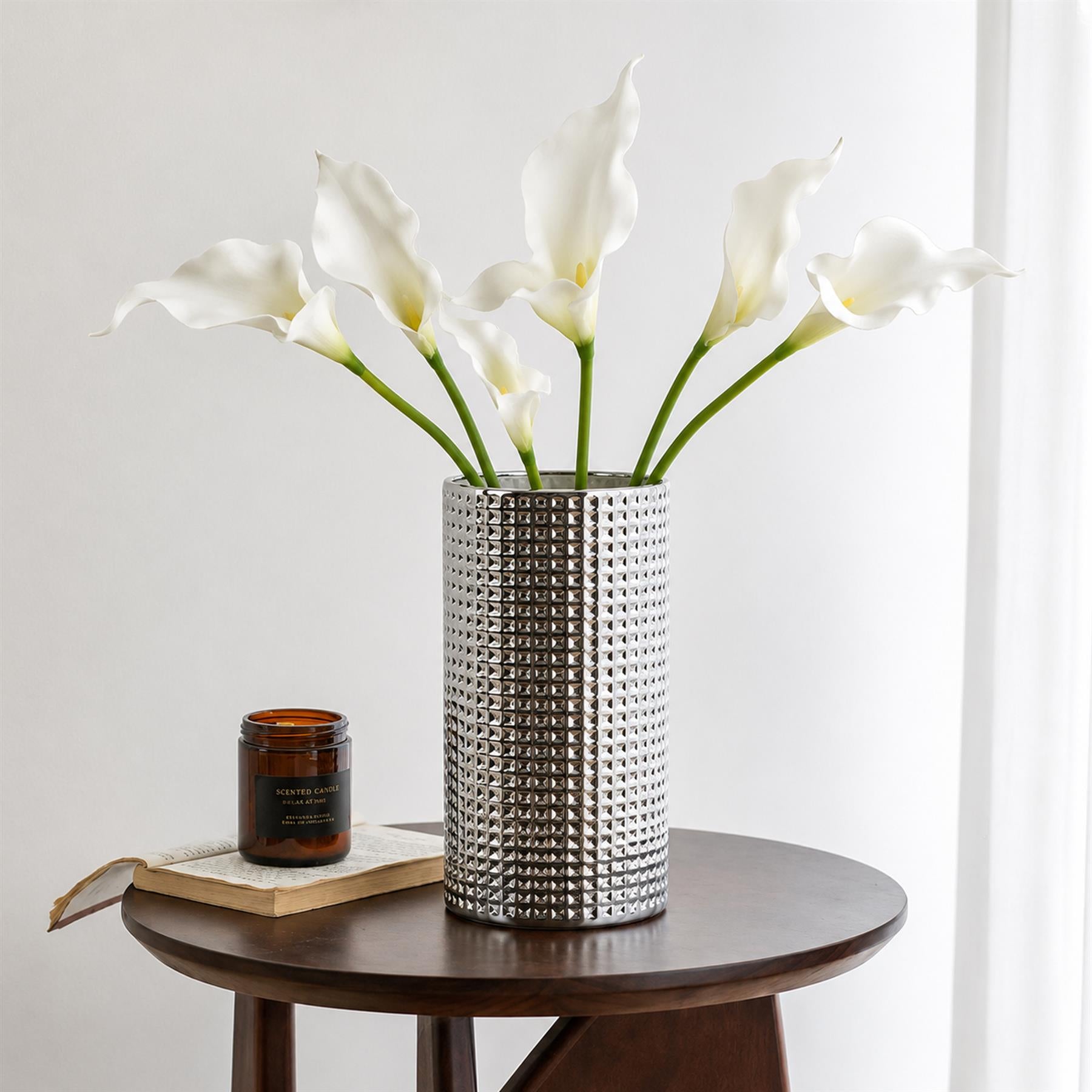 70cm Artificial White Calla Lily Stem