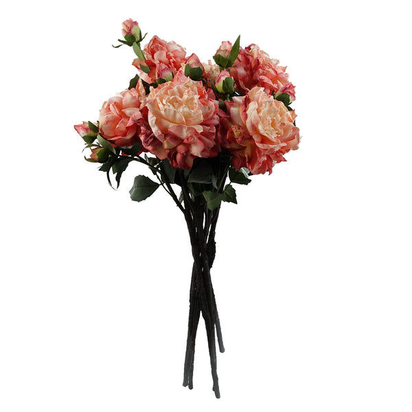 6 x Peony Artificial Flower Pink