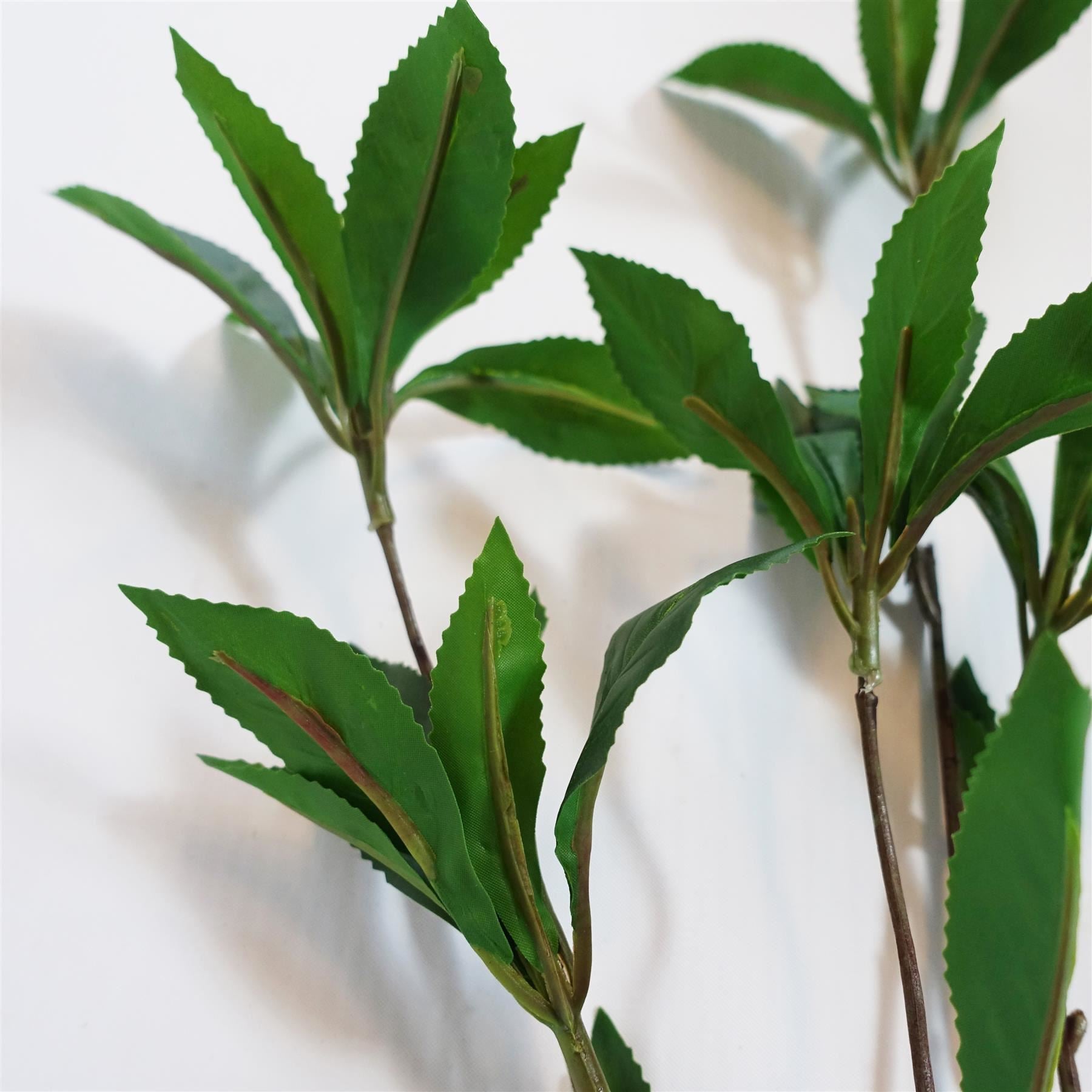 Pack of 6 x 55cm Artificial Laurel Leaf Spray Stem