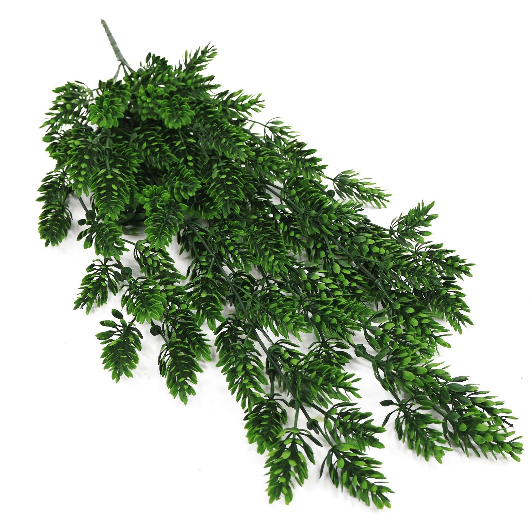 Pack of 6 x Hanging UV and Fire Resistant Artificial Clustered Fern Plant 128cm