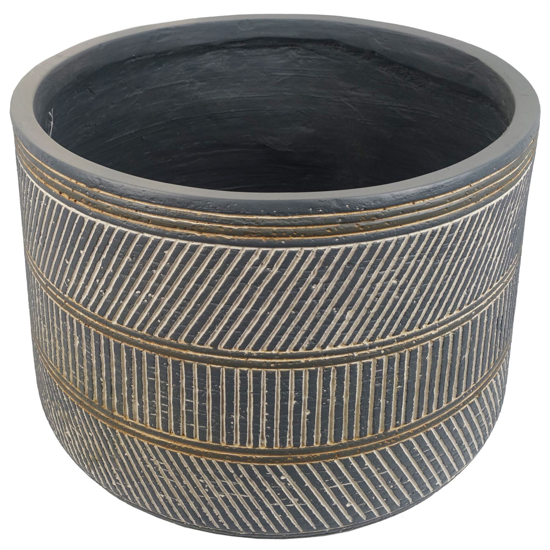 29cm x 43cm Large Maral Planter with Etching Composite Plant Pot