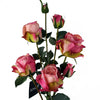 6 x 60cm Pink Rose Artificial Flower Sprays - 24 Flowers 18 Buds - Premium Quality