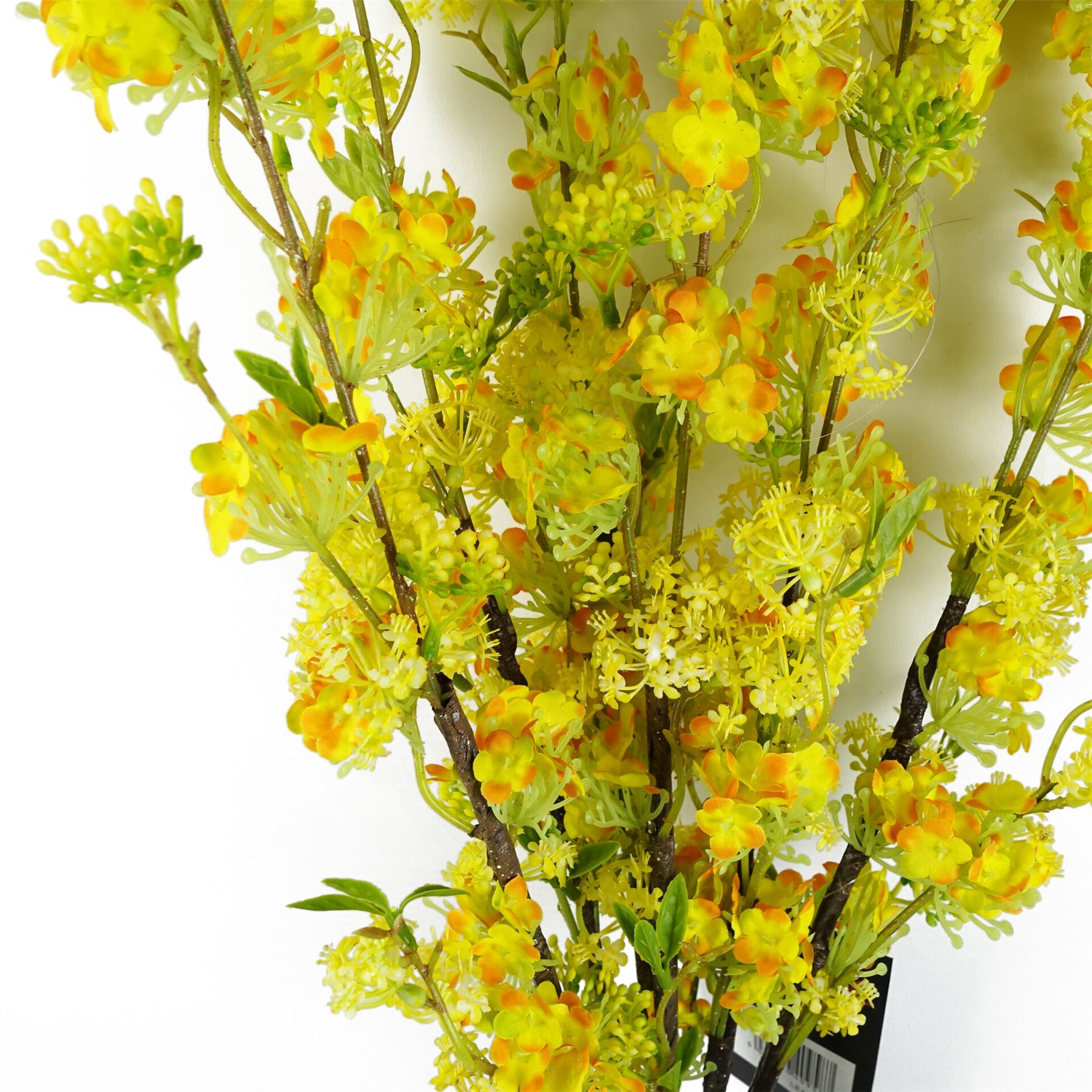 Pack of 6 x 100cm Yellow Blossom Spray Stem