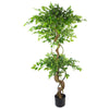 150cm Twisted Trunk Artificial Japanese Fruticosa Ficus Tree Rainbow Planter