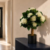 Artificial White Hydrangea Plant Potted 75cm Bush Botanik