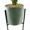 40cm Artificial Fern Plant with Ceramic Planter & Stand
