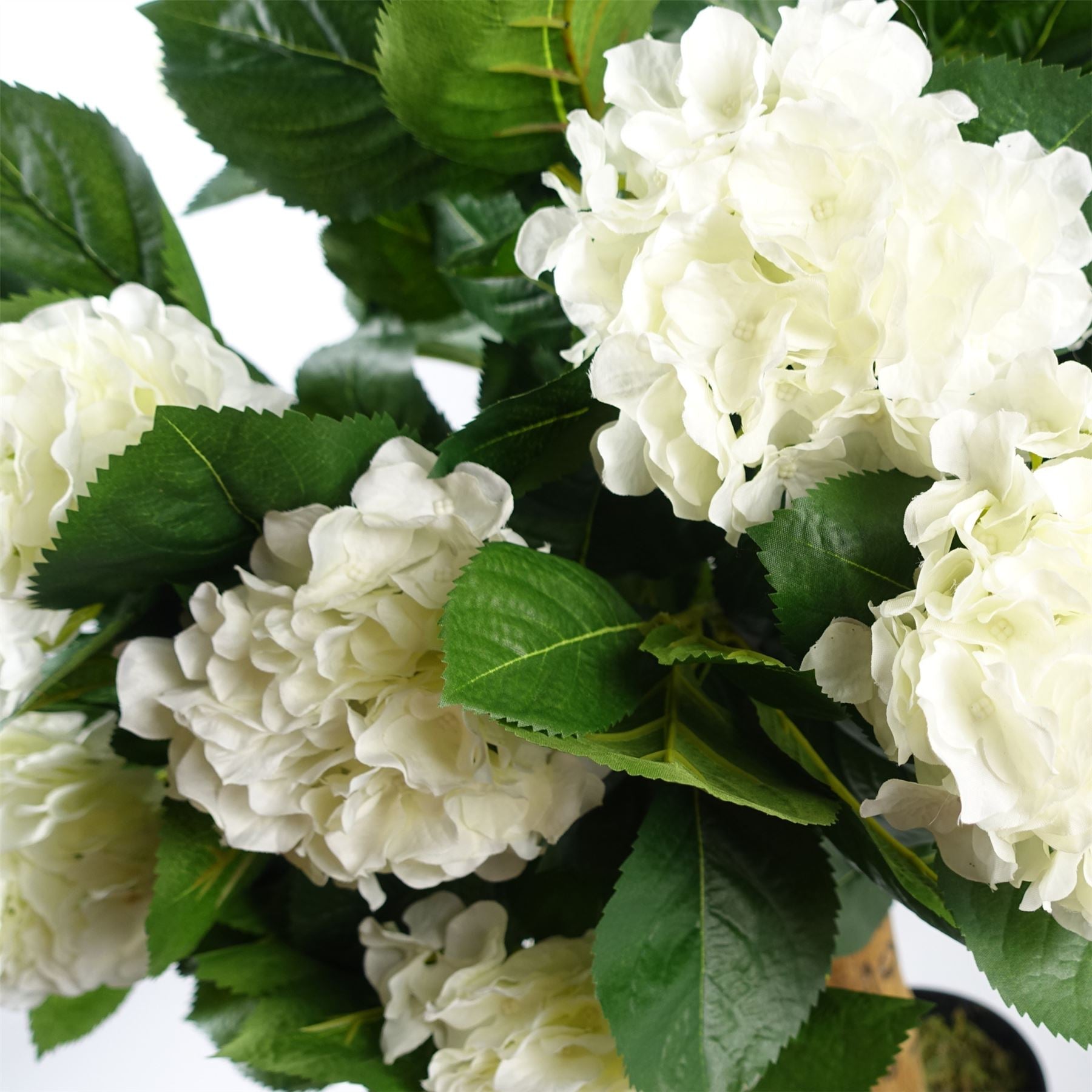 Artificial White Hydrangea Plant Potted 75cm Bush Botanik