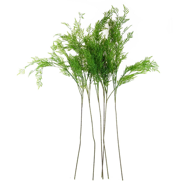Pack of 6 x 120cm Artificial Boston Fern Stem Filler - Premium Quality