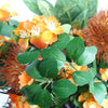 Pack of 6 x 60cm Flower Foliage Spray - Orange