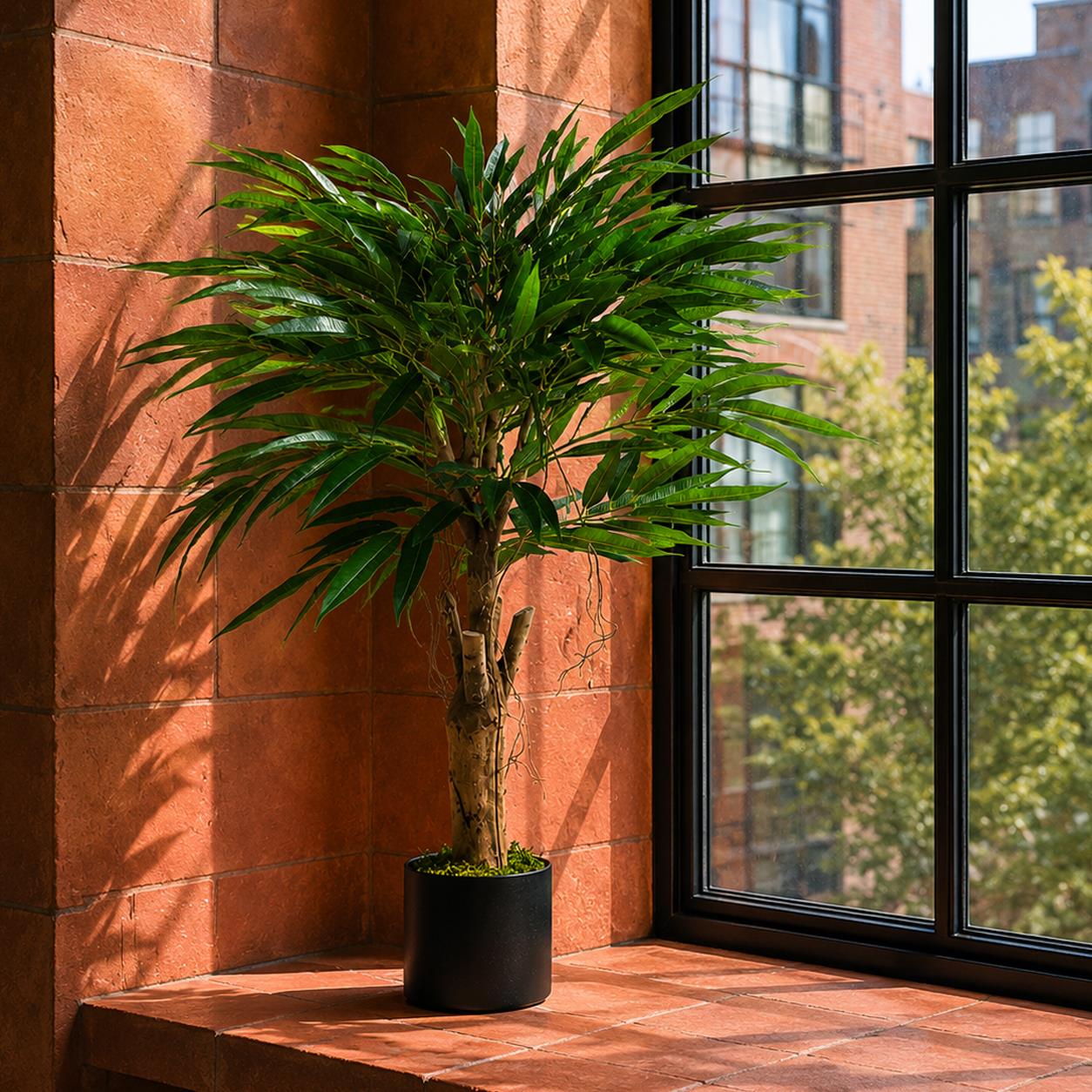 Realistic Artificial Tree Longifolia Ficus Natural Trunk Botanik