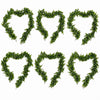 Pack of 6 x 180cm Artificial Eucalyptus Style Green Garland Hanging Decoration - Premium Quality