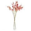 Pack of 6 x Artificial Flowers Pink Mini Orchid Stem 80cm