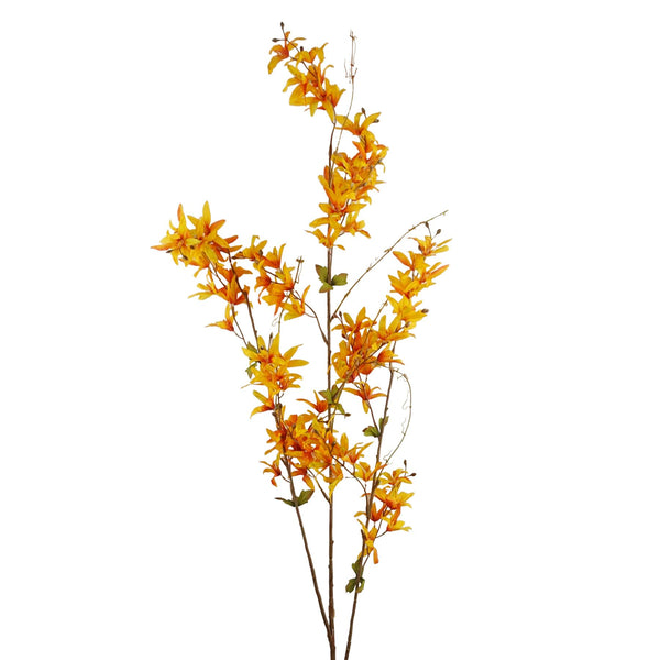 Leaf Design 130cm Yellow Blossom Floral Spray Artificial