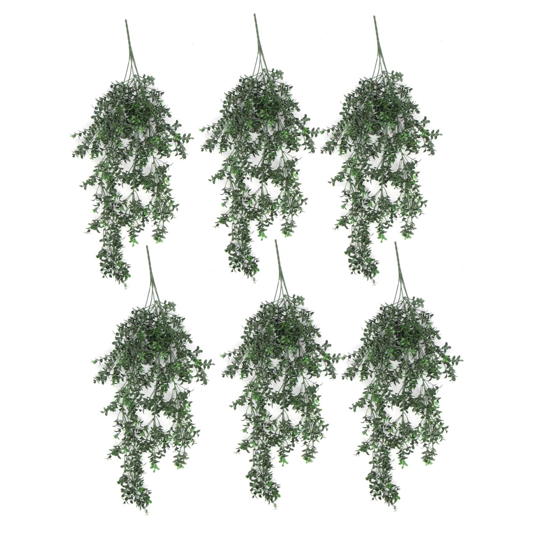 Pack of 6 x Hanging UV and Fire Resistant Artificial Small Botanik Plant 78cm - Premium Quality