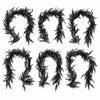 Pack of 6 x 180cm Black Artificial Fern Garland Hanging Foliage Decoration