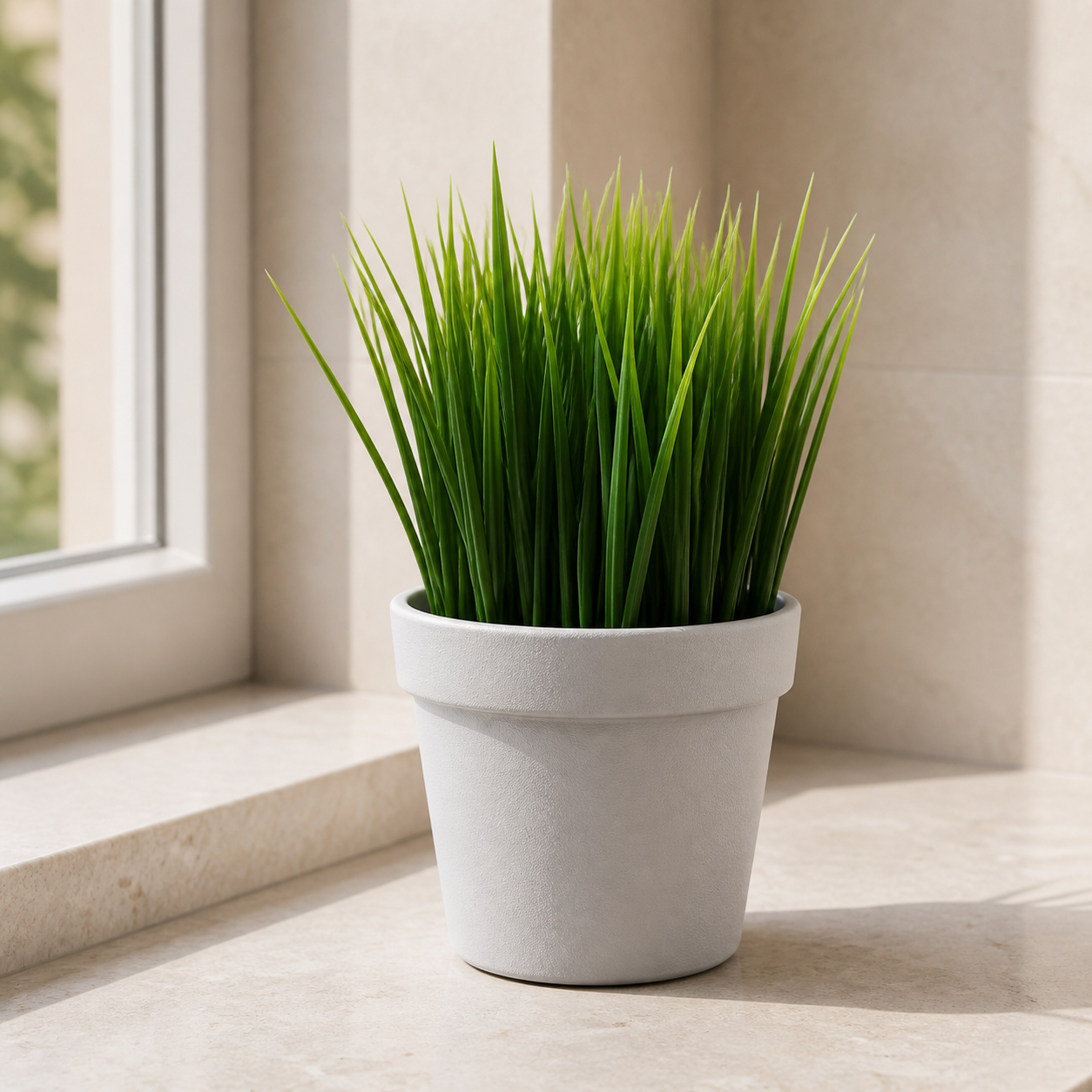 Pack of 6 x 22cm Artificial Grass Plant
