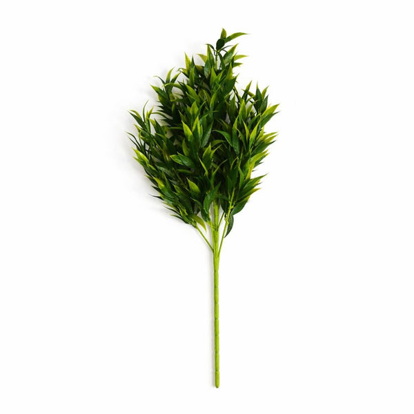 Pack of 6 x 75cm Artificial Laurel Leaf Foliage Bush Stem