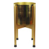Medium Gold Stand with Gold Metal Planter 38.5cm x 18cm