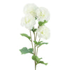 Pack of 6 x Artificial Flowers White Carnation Stem - 4 Flowers 70cm