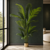 180cm Artificial Palm Tree Extra Large Gold Metal Planter - Premium Quality
