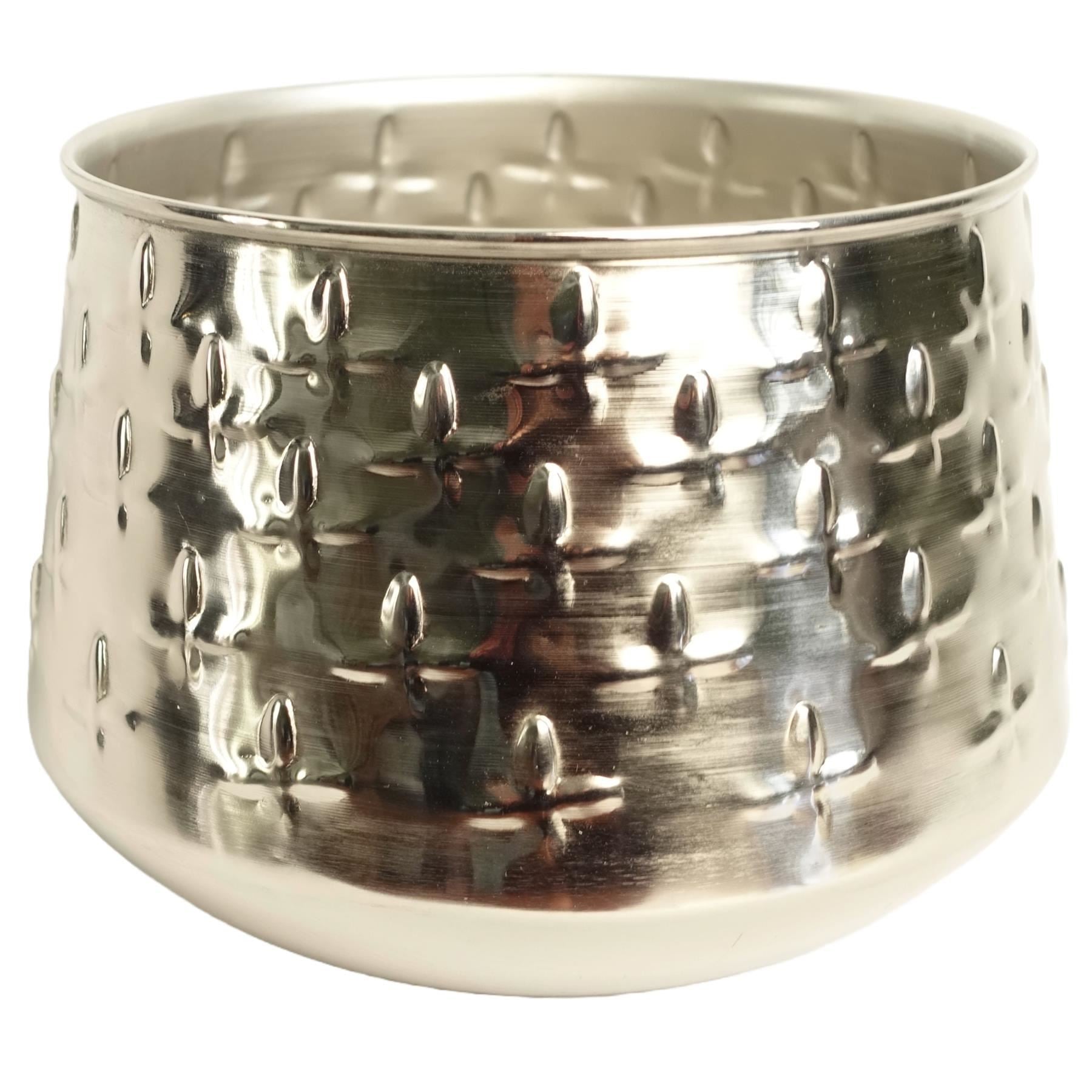 18cm Silver Cross Metal Planter by Botanik - Premium Quality