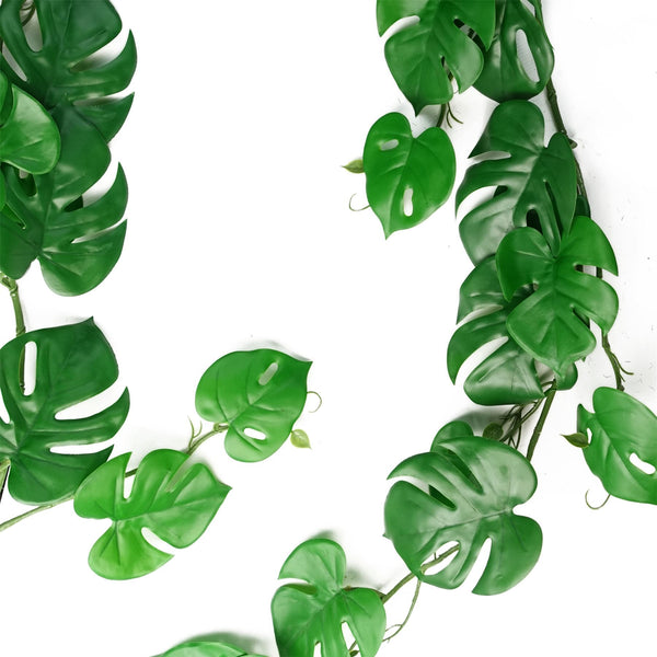 6 x 180cm Artificial Hanging Trailing Monstera Plant - Premium Quality