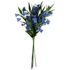 Pack of 6 x 100cm Trumpet Artificial Flower Stem Blue - Premium Quality