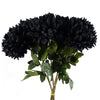 Pack of 6 x 75cm Extra Large Reflex Chrysanthemum - Black - Premium Quality