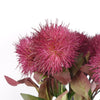 Pack of 6 x 70cm Globe Thistle Purple Ball Artificial Flower Stem - Premium Quality