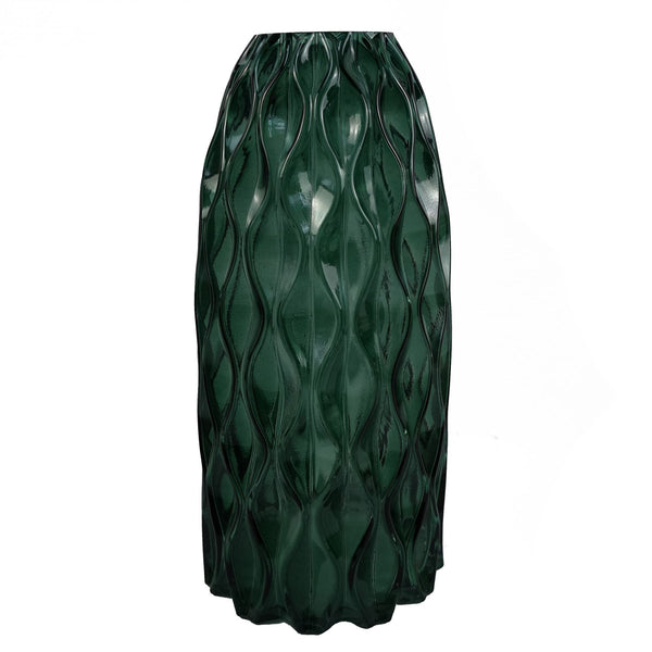 Glass Vase Green Waves Glass Vase 30cm Botanik