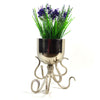 28cm Silver Metal Octopus Bowl Style Planter Botanik