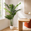 160cm Artificial Palm Tree with 15 Leaves in White Pot