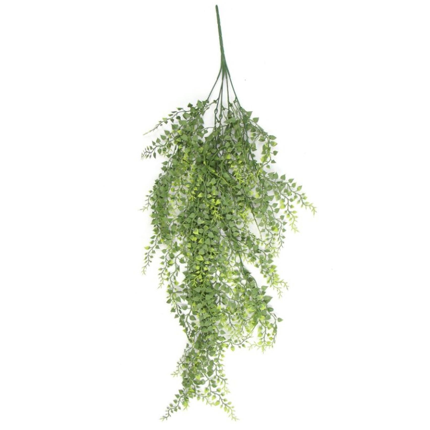 Pack of 6 x Hanging UV and Fire Resistant Artificial Trailing Button Fern Plant 82cm