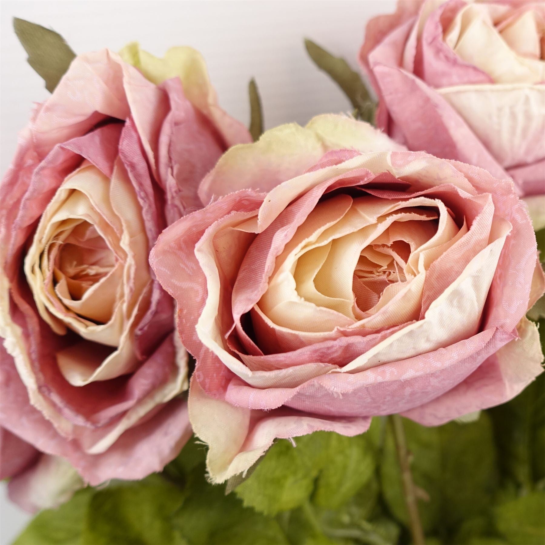 Pack of 6 x 70cm Artificial Light Pink Rose - Premium Quality