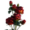 6 x 60cm Red Rose Artificial Flower Sprays - 24 Flowers 18 Buds - Premium Quality