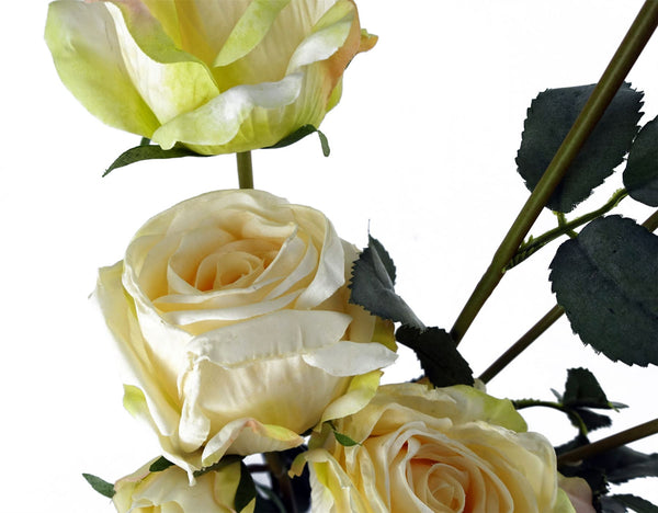 6 x Cream Rose Artificial Flowers