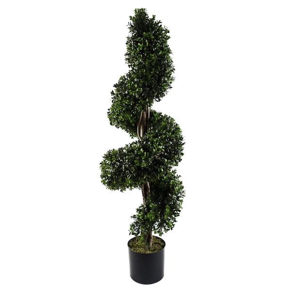 Leaf 120cm Sprial Buxus Artificial Tree UV Resistant Outdoor